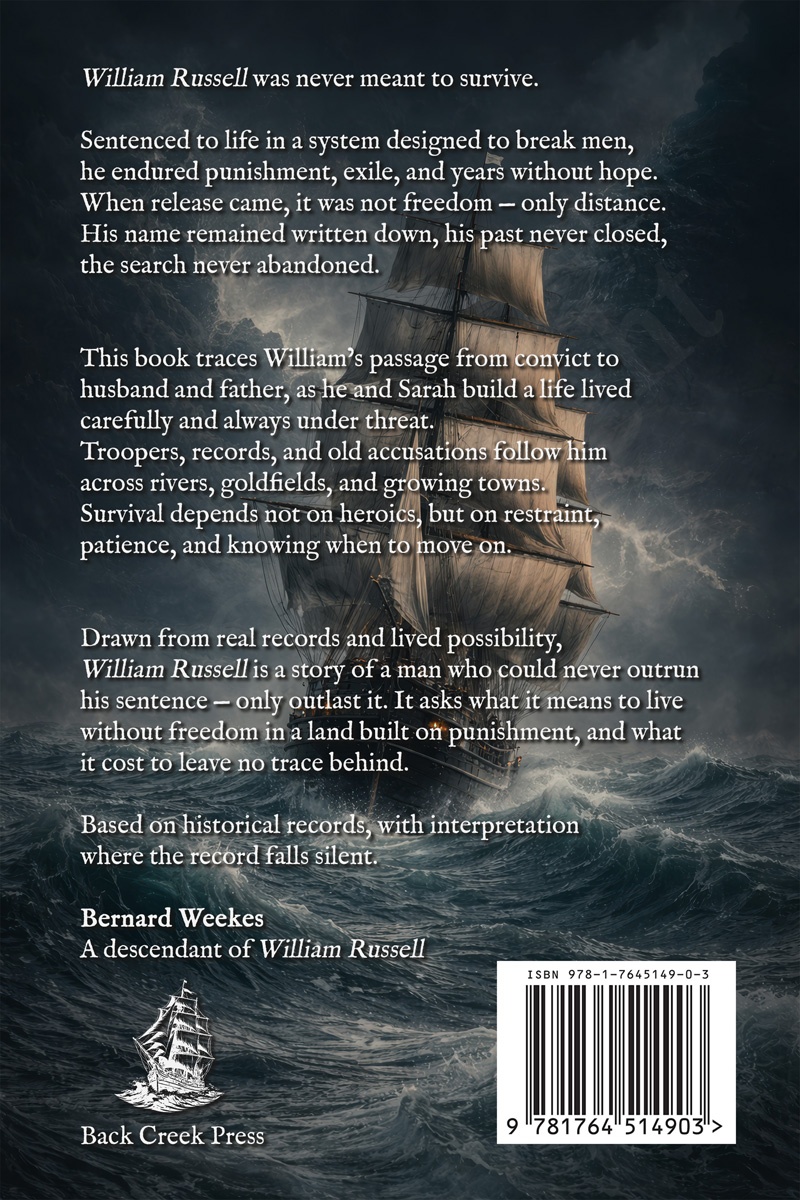 William Russell: Captain Bushranger book back